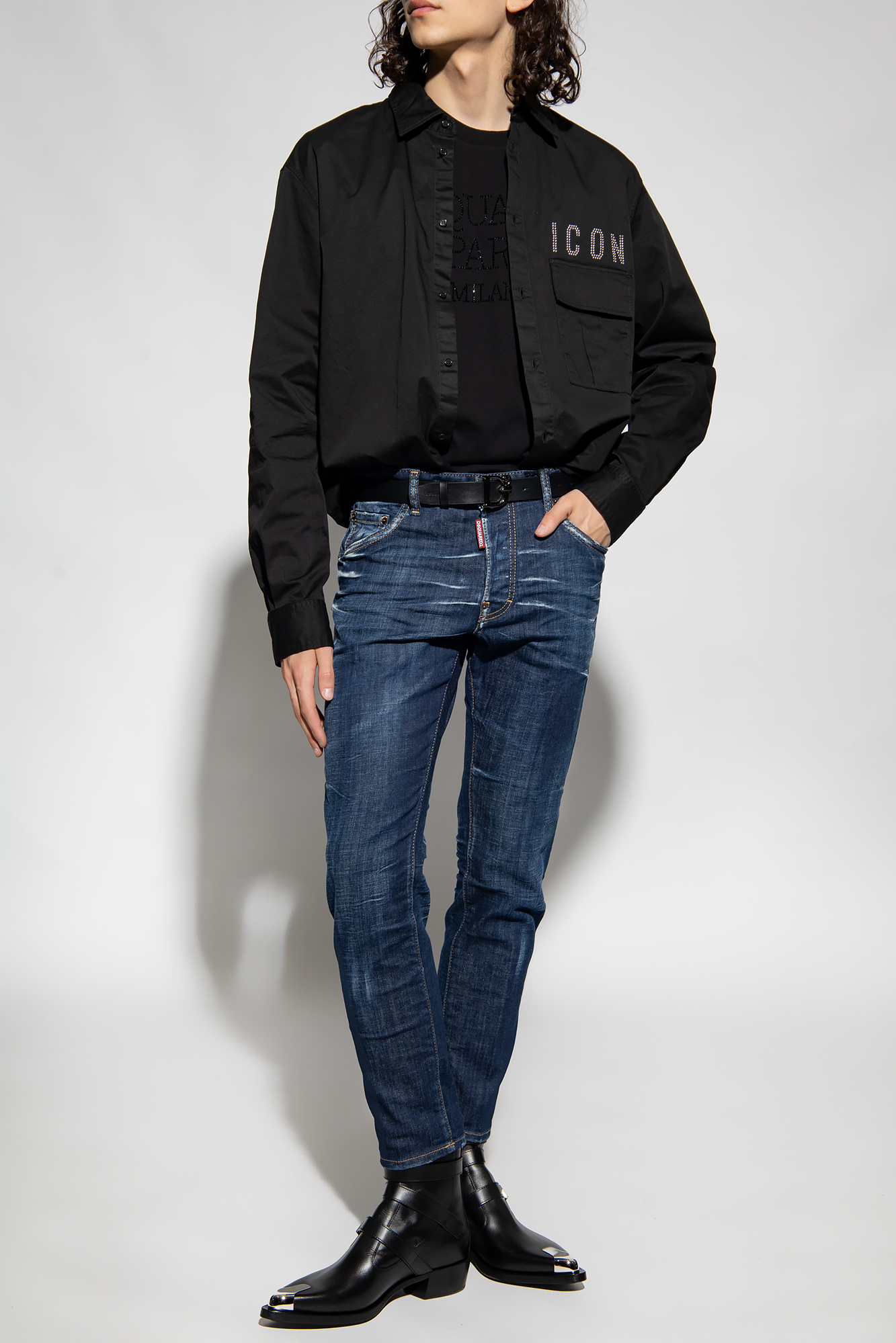 Granatowy Jeansy 'Skater' Dsquared2 - Vitkac Polska